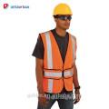 Ansi Class 2 High Visibility Fluorescent Yellow Polyester Reflective Construction Safety Vest